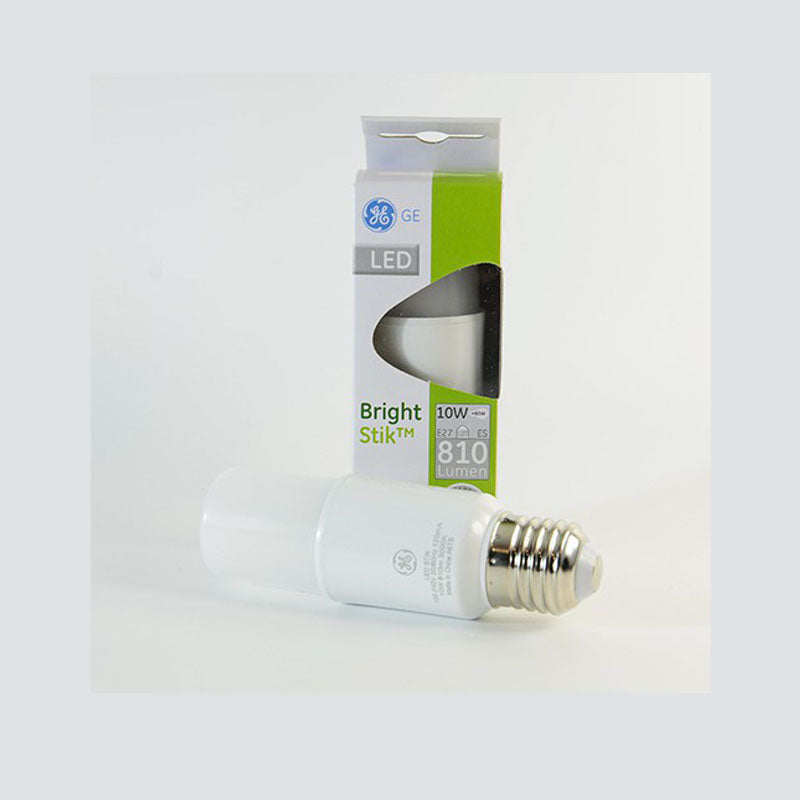 GE LED Bright Stik 10W E27, 3000K warm white, 220-240V, Slim Energy-Saving Bulb