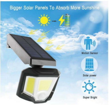 Vettam COB Solar Motion Sensor Light, Bright Wide-Coverage Outdoor Security Light