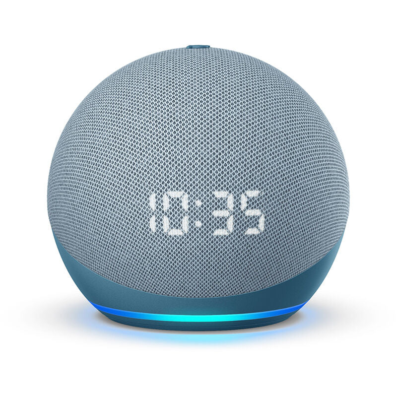 Amazon Echo Dot 4th Gen with Clock, Twilight Blue