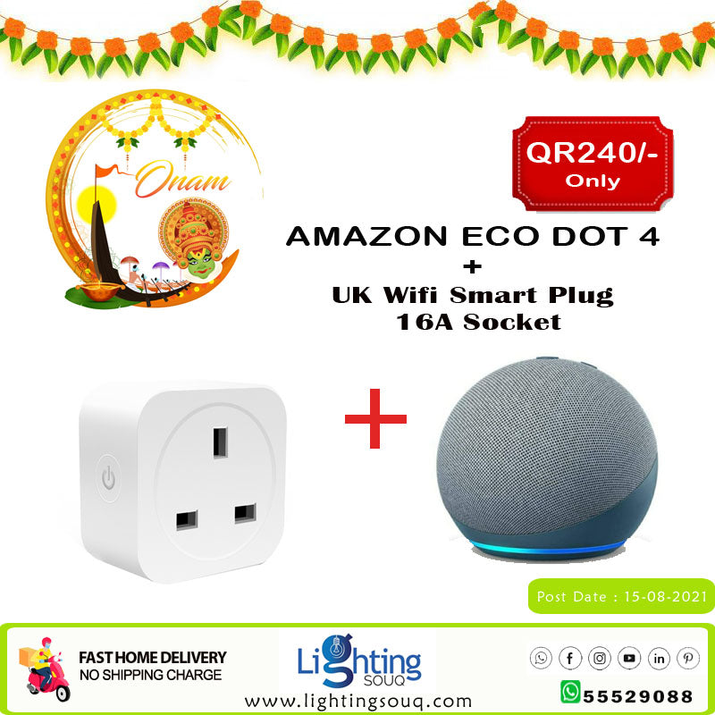 Amazon Echo Dot 4 with Wink WiFi Smart Plug Bundle