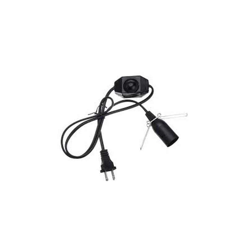 E27 Lamp Holder with 303 Inline Switch and EU Plug, Corded Bulb Socket