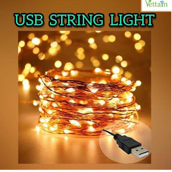Vettam USB Fairy String Light, USB Decorative Fairy Lights for Indoor and Outdoor