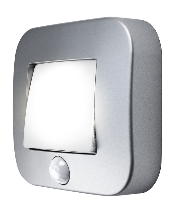 LEDVANCE NIGHTLUX Hall LED Night Light, Silver, Motion Sensor, Battery Powered