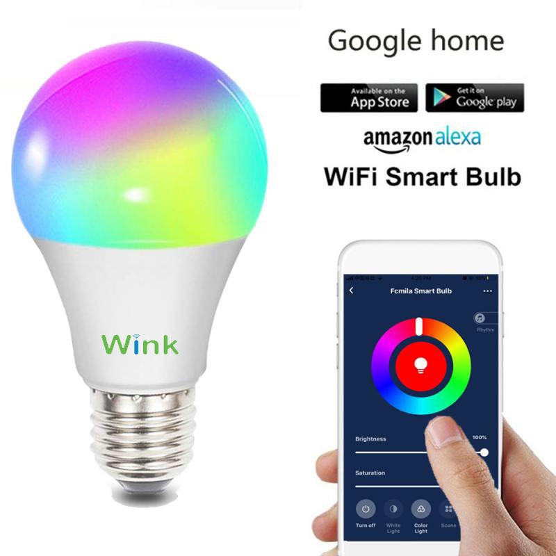 Wink WiFi Smart LED Bulb 14W E27, RGB + Tunable White 3000K-6000K, 690lm, App and Voice Control