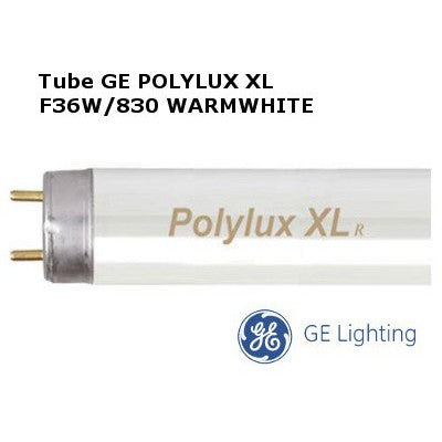 GE T8 Fluorescent Tube 36W 4ft (1200mm), 3000K warm white, G13