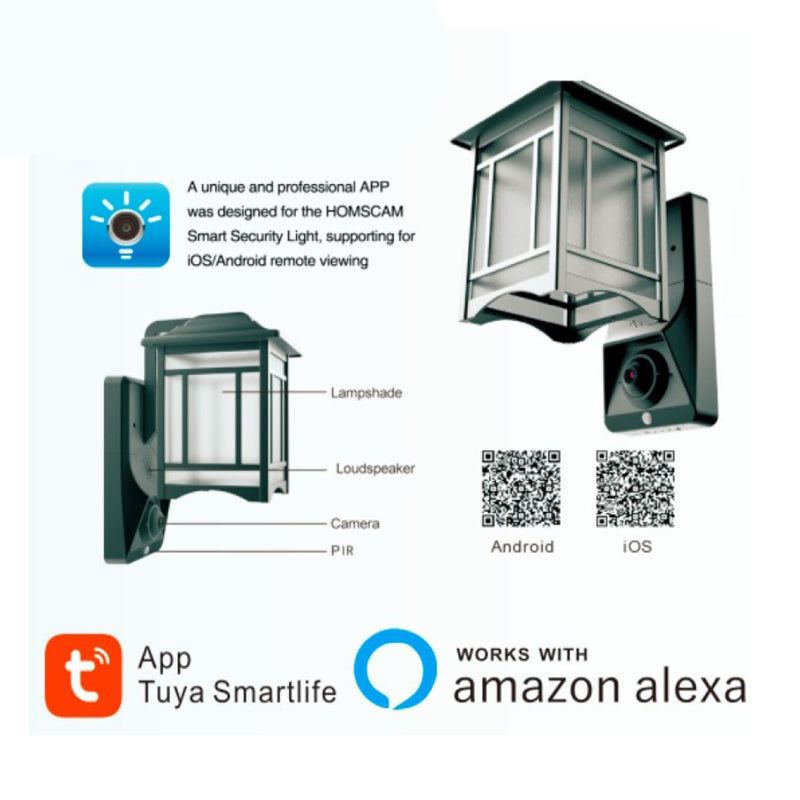 Wink Video Security Camera with Outdoor Light, Motion Detection and Floodlight
