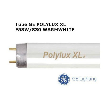 GE Polylux XL T8 Fluorescent Tube 58W 5ft (1500mm), 3000K warm white, G13