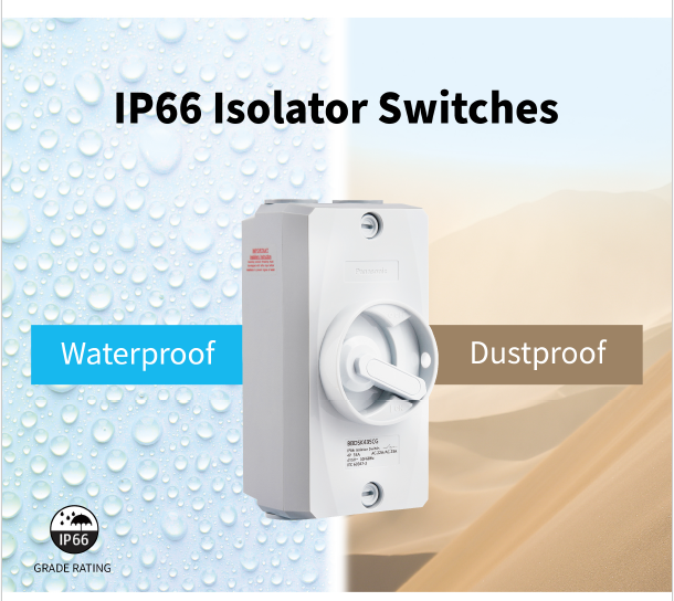Panasonic IP66 Isolator Switch 4 Pole 35A