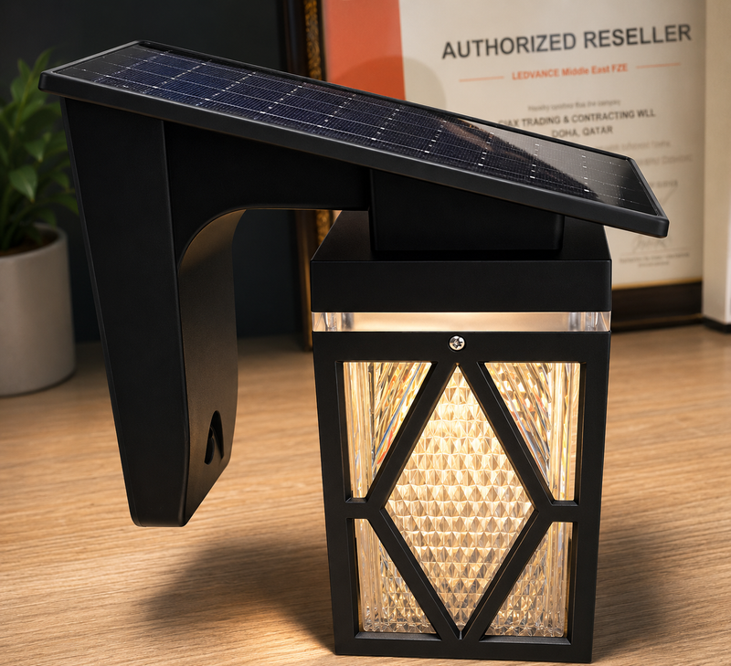 Vettam Garden Solar Wall Light, Automatic Outdoor LED Wall Light