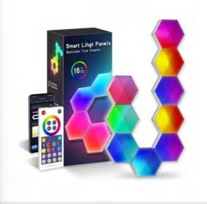 Wink WiFi Smart Quantum Panels Light, Tuya App RGB Modular Wall Panels (98x27mm)