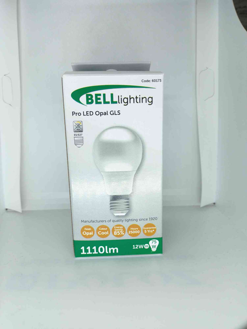 Bell Lighting LED GLS Pearl Bulb 12W E27, 4000K Cool White