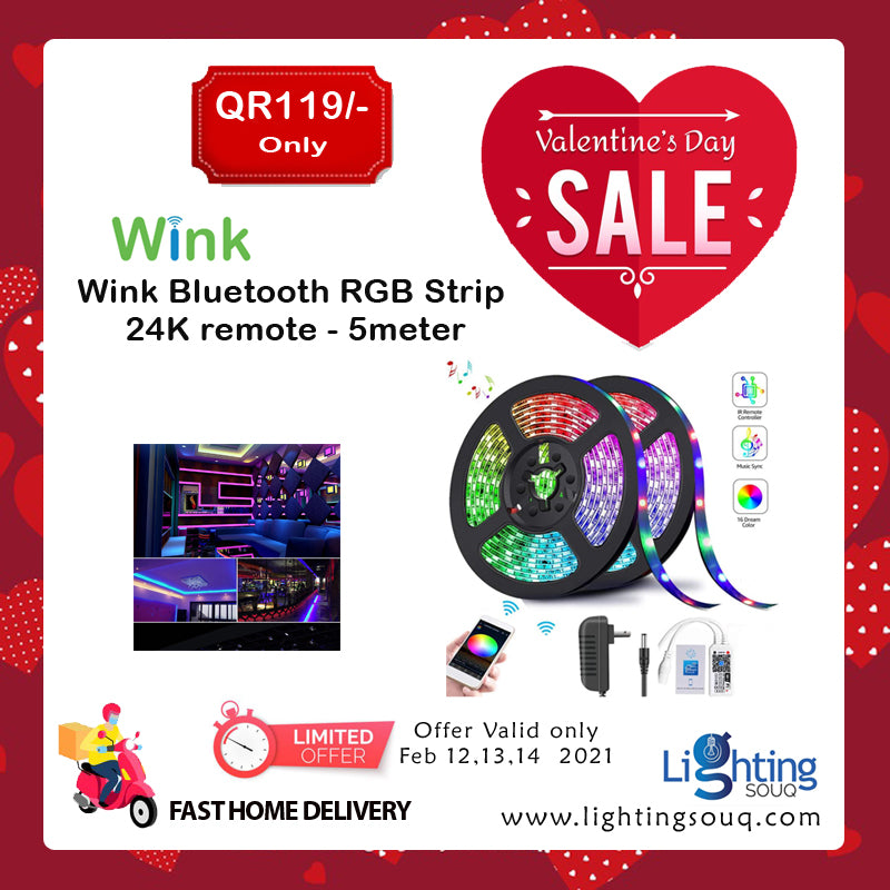 Wink RGB LED Strip with Bluetooth Controller