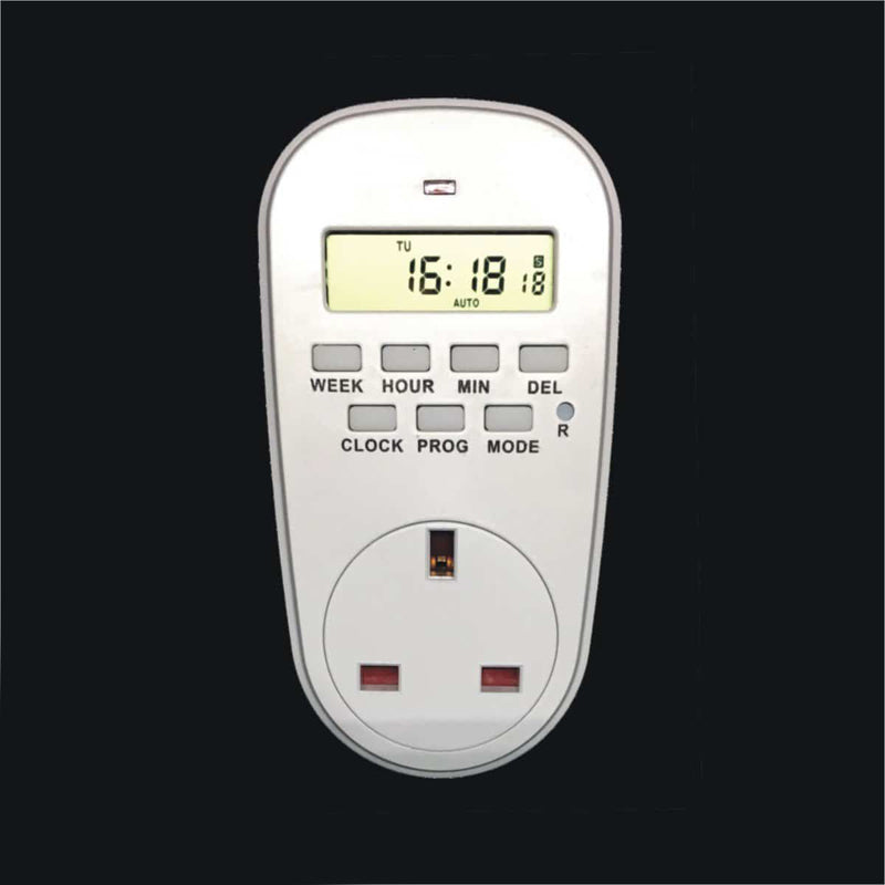 Wink Weekly Digital Timer GET02A-UK, Programmable Plug-In Socket Timer