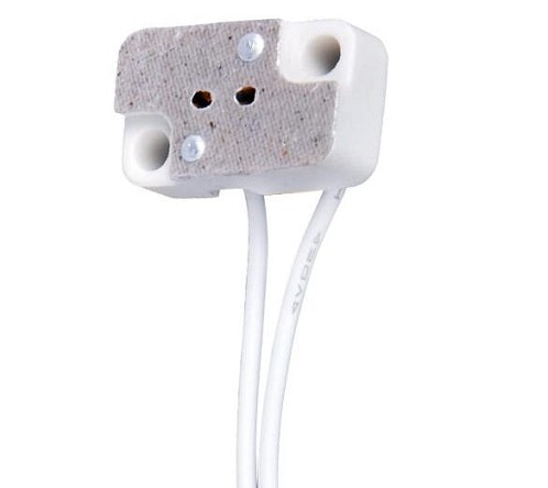 GgLED G5.3 MR16 Square Ceramic Socket with Silicone Cable, Heat-Resistant Holder