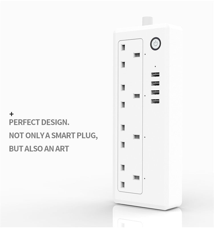 Wink WiFi Smart Power Strip 4-Way with 4 USB (Z1), App and Voice Control, Surge Protector