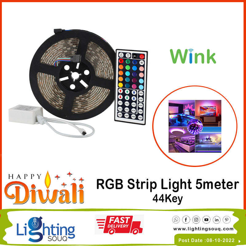 Wink RGB LED Strip 5M with 44-Key Remote