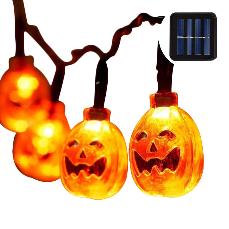 Vettam Solar Pumpkin String Light, 50 LED 5M, Decorative Fairy Lights