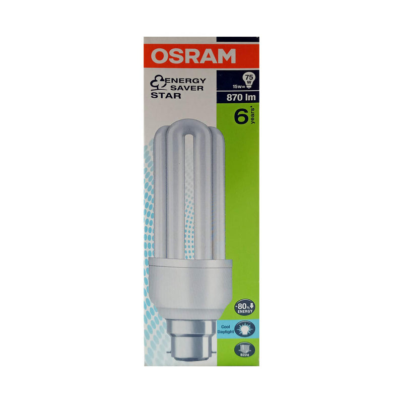 OSRAM Duluxstar 15W 865 Energy Saver Lamp, 6500K Cool Daylight, E27