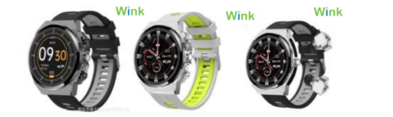 Wink Smart Watch with Dual Combination, Black and Gray, Fitness and Notifications