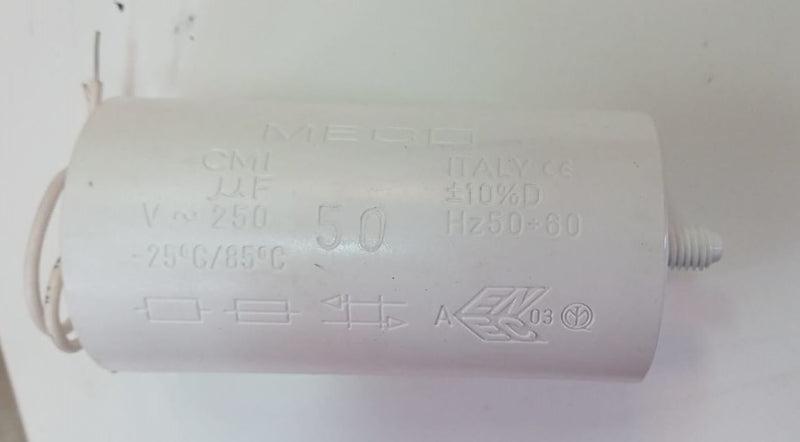 MECO 50uF Capacitor 250V, Plastic Casing Run Capacitor