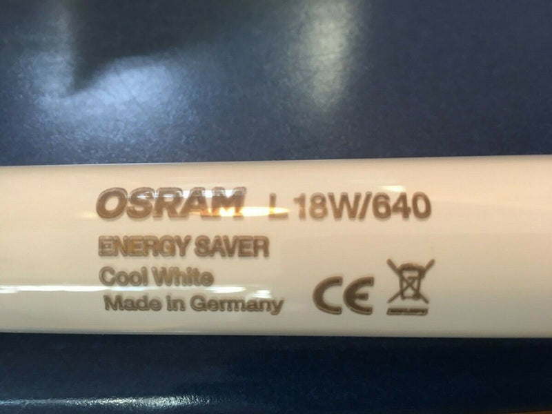 OSRAM T8 Fluorescent Tube 18W 640, Cool White, 2ft, G13