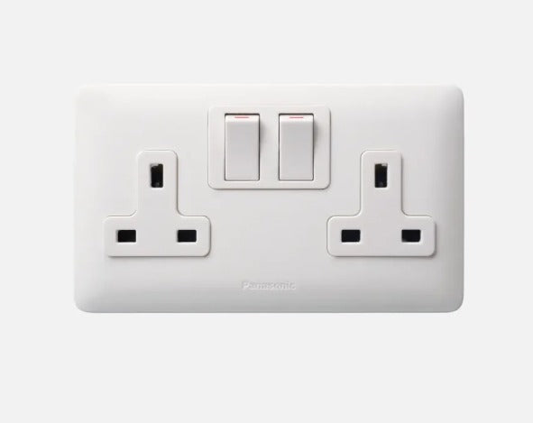 Panasonic 2 Gang 13A Socket, W2 India Series