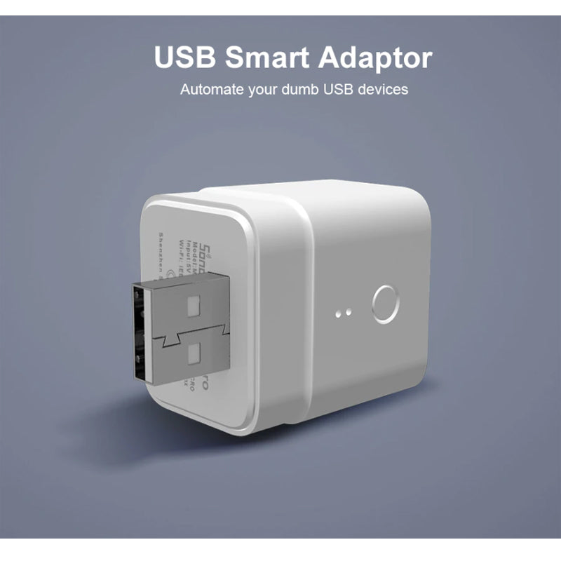 Sonoff Micro 5V Wireless USB Smart Adaptor, App-Controlled USB Switch