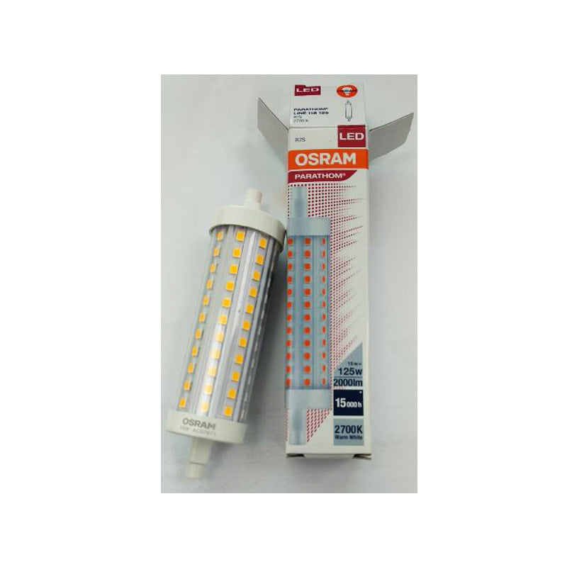 OSRAM P LINE LED R7s Lamp 15W 827, Warm White, 118mm, Linear Halogen Replacement