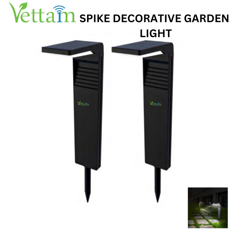 Vettam Solar Spike Decorative Garden Light, 30 White SMD LEDs, LiFePO4 Battery