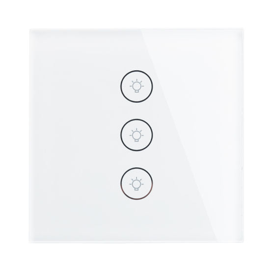 Wink Neutral WiFi Dimmer Switch 3 Gang 500W, White, App and Voice Control