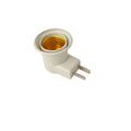 E27 Adapter with 2-Pin EU Plug, Compact Plug-to-Bulb Socket Converter
