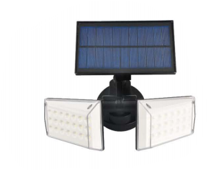 Solar Microwave Sensor Light with COB LEDs, Wide-Coverage Outdoor Security Light