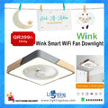 Wink Smart WiFi Fan Downlight, App-Controlled Ceiling Fan with Integrated LED Light