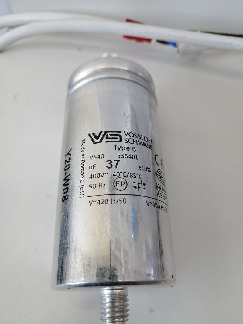 VS 37uF Capacitor VS40 400V Type B, Metal Aluminium Casing Run Capacitor