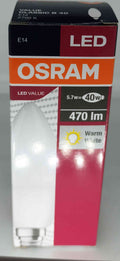 OSRAM LED Candle Bulb 5.7W E14, 220-240V, Warm White, Energy-Saving