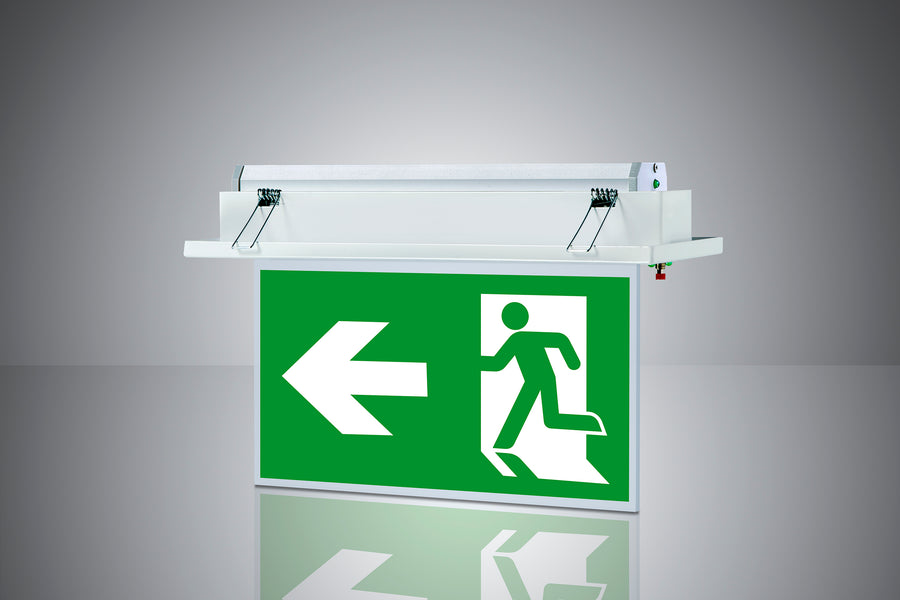 BESA Tuna LED Exit Sign, English and Arabic BYAL-M08