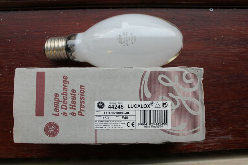 GE 150W HPS Lamp E40, Elliptical High Pressure Sodium, Amber, Street Lighting