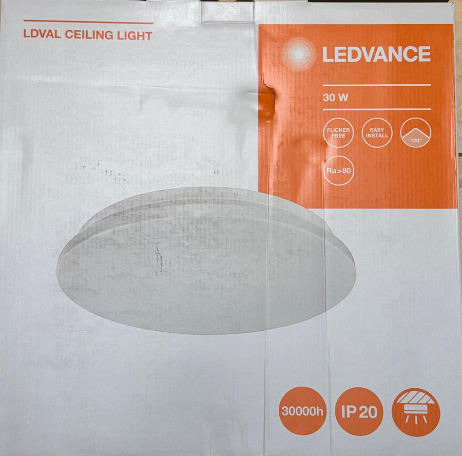 LEDVANCE LED Ceiling Light 30W, Warm White, 2400lm, 30000hrs, 120 Degree, IP20