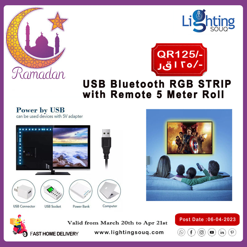 Wink USB RGB Strip Light 5 Meter Roll
