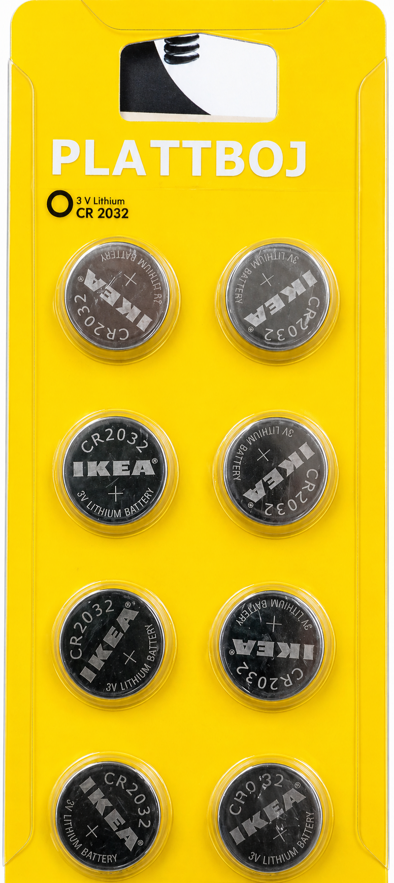 PLATTBOJ 3V Lithium CR2032 (8 Pack)
