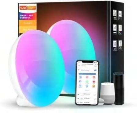 Wink WiFi Desktop Atmosphere Light, Smart Tuya App RGB Mood Light (180x180mm)