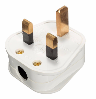 13 Amp Fused Plug Top, 3-Pin Rewireable Mains Plug