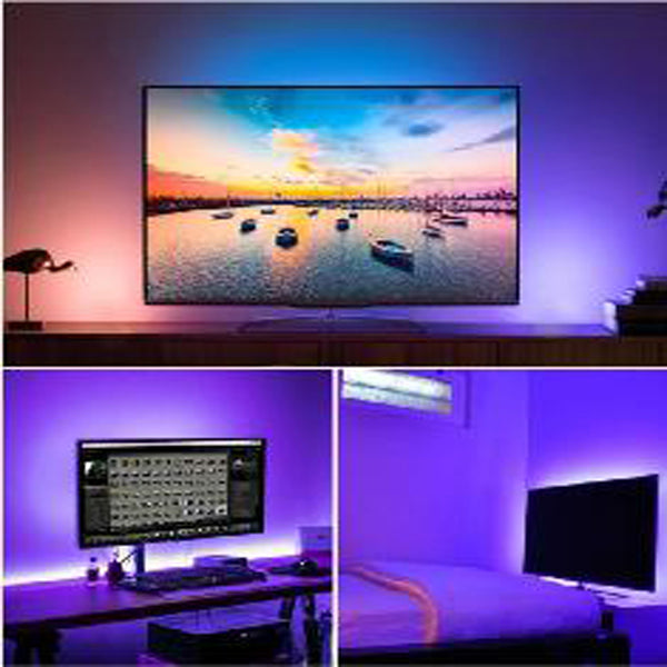 Wink TV Backside Bluetooth USB LED Strip 2M, App-Controlled RGB TV Bias Lighting