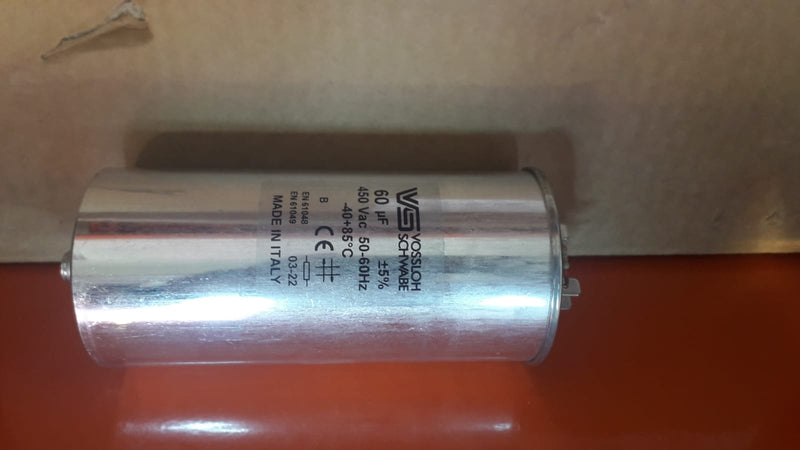 VS 60uF Capacitor 450V Type B, Metal Aluminium Casing Run Capacitor