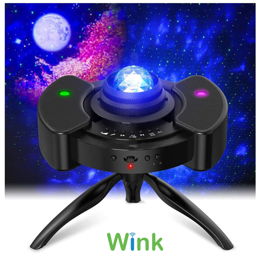 Wink Star Projector Moon and Galaxy Night Light (LSL14), Starry Sky Projection