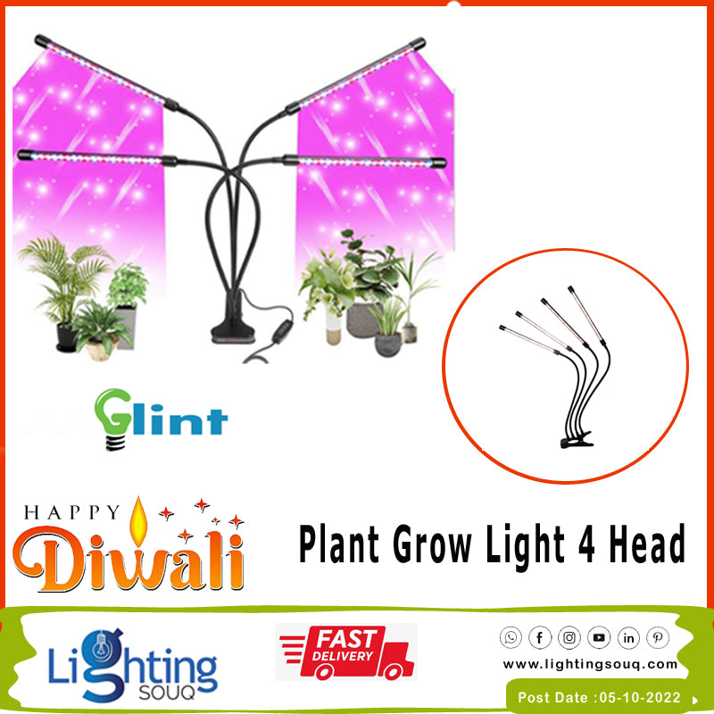 Glint LED Grow Light 4 Head (2 Pcs)
