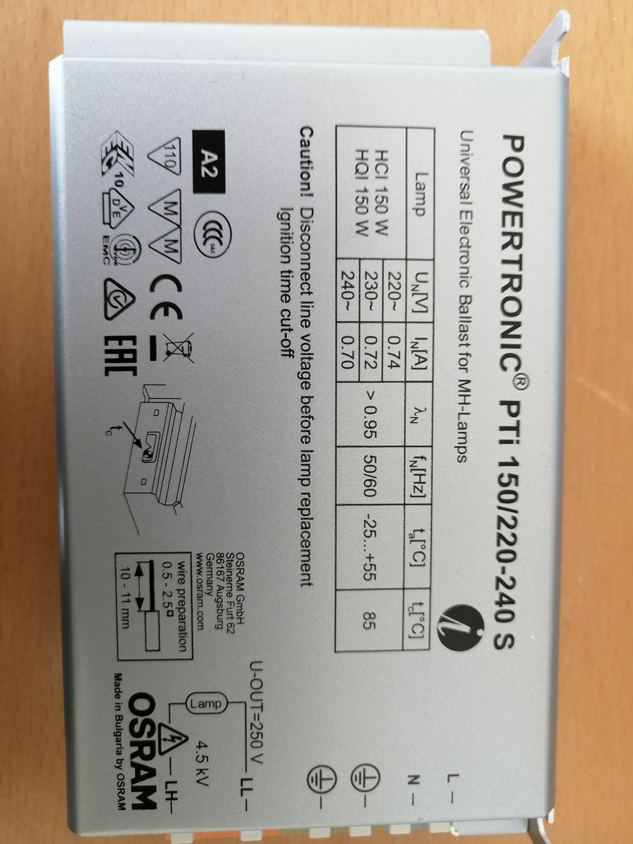 Osram POWERTRONIC 150W 220-240V Electronic HID Ballast