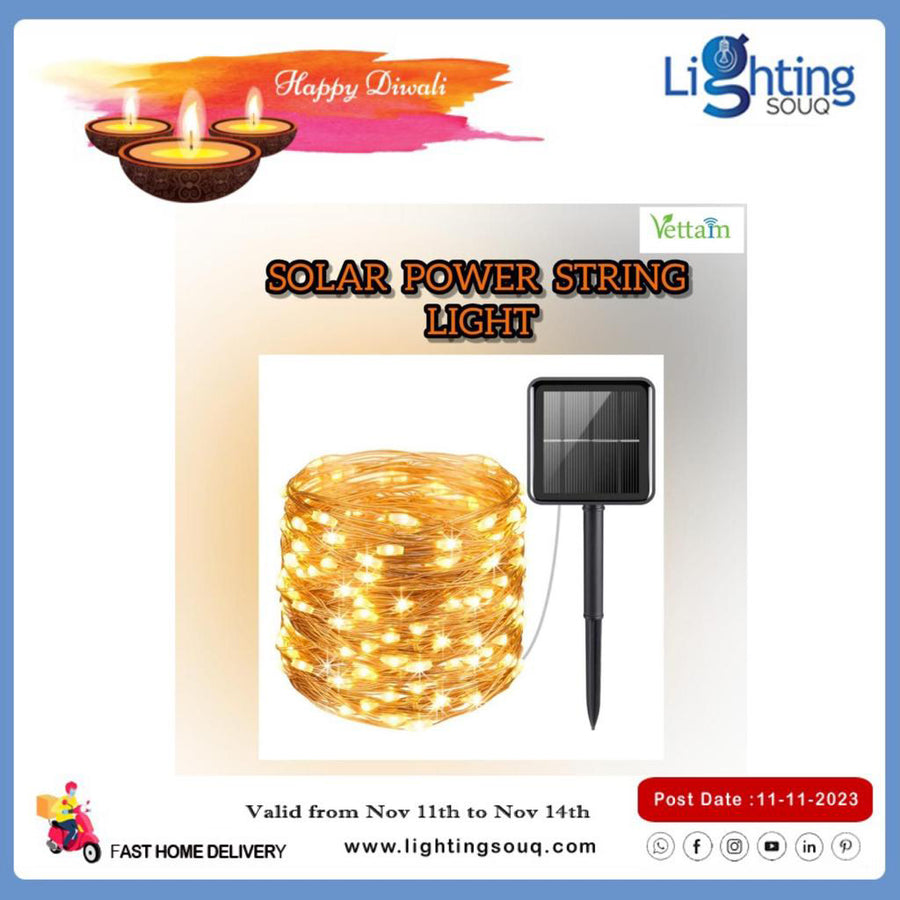 Vettam Solar String Light, Solar Decorative Fairy Lights for Indoor and Outdoor