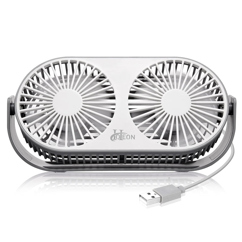 Glint ST-1 Dual-Headed Mini Fan, Portable Rechargeable Neck and Desk Fan