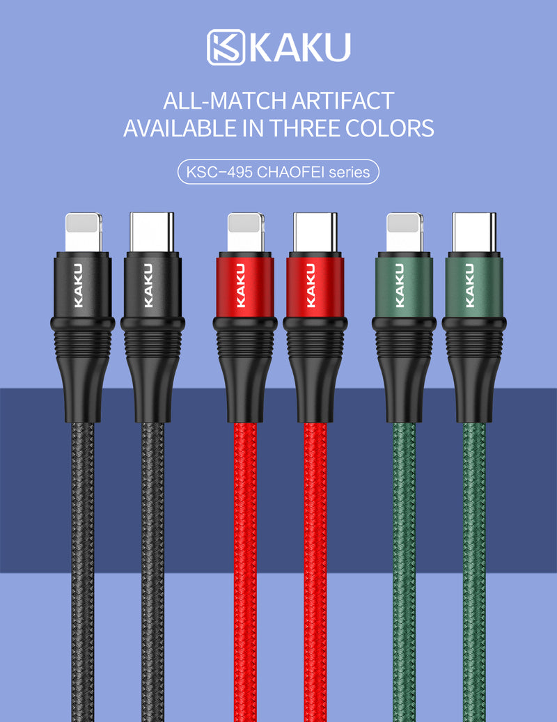 Wink KSC-495 PD Fast Charging Data Cable (Type-C to Lightning)
